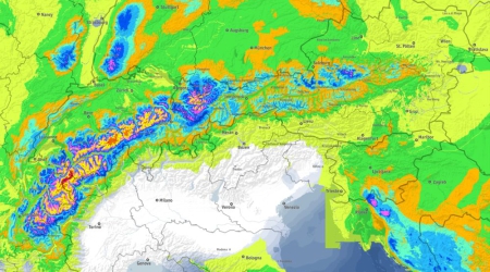 Sneeuw in de Alpen de komende dagen.